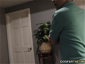 hotwife step-brother and father watch Lana Rhoades takes bbc